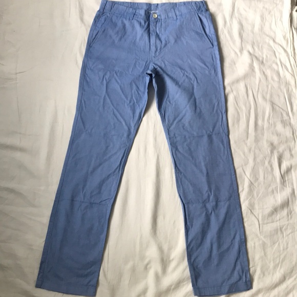 Bonobos Straight Fit Chambray Trousers/Pants - Picture 3 of 7